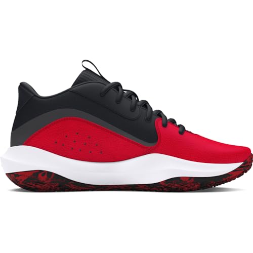 Under Armour Lockdown 7 Basketball Shoes Men 7 / Women 8.5 Red/Black - Durable Court Sneakers