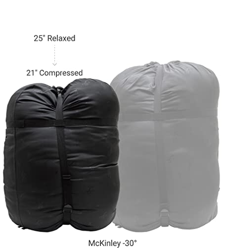 Oversize 30°F Insulated Hooded Rectangle Sleeping Bag Charcoal/Gray