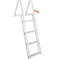 Removable 4-Step Dock Ladder - 350 lbs Capacity for Pontoon Boats