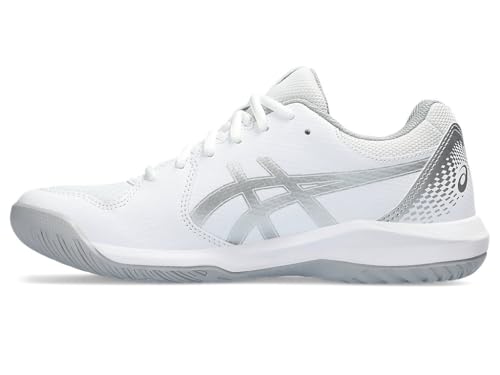 ASICS Women's Gel-Dedicate 8 Tennis Shoes - White/Pure Silver, Size 9