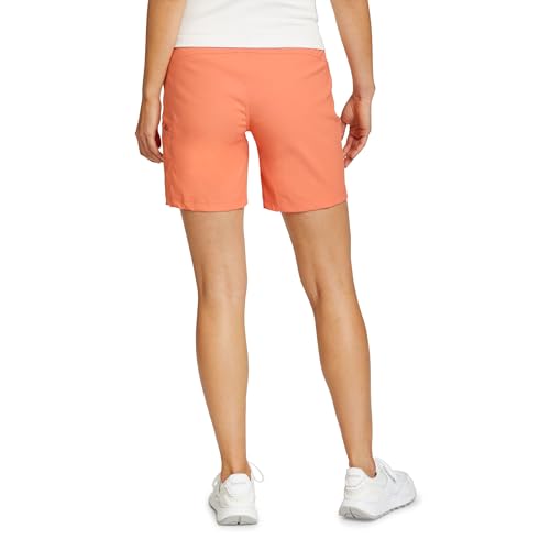 Eddie Bauer Women's Rainier Short - Dusty Coral, Water-Repellent, Stretch Nylon, Outdoor Hiking Gear