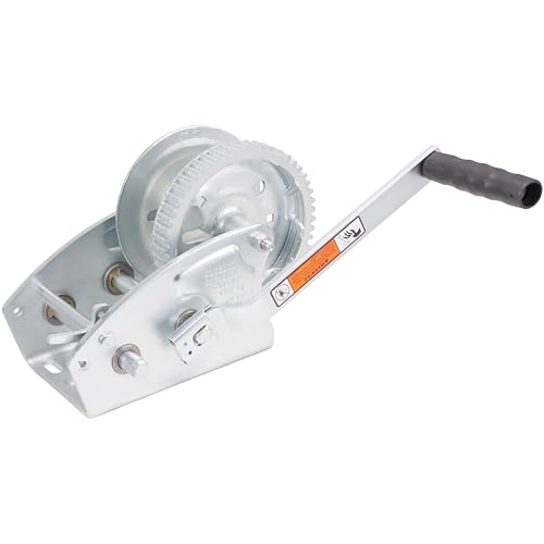 Heavy Duty Pulling Winch 3200 lb Capacity No Strap Manual Horizontal Winch