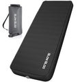 Widened Self-Inflating Camping Sleeping Pad 4in Foam Support with Pump Sack - Black