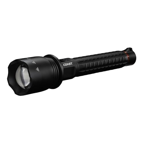 Rechargeable LED Flashlight 8000 Lumens with Focus Control and Real-Time Display