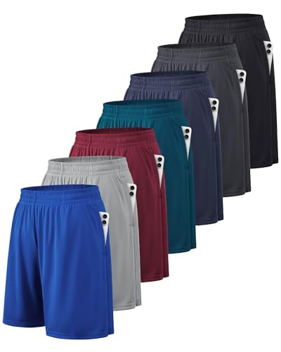 BALENNZ Mens Quick Dry Athletic Shorts with Pockets – Large, Black