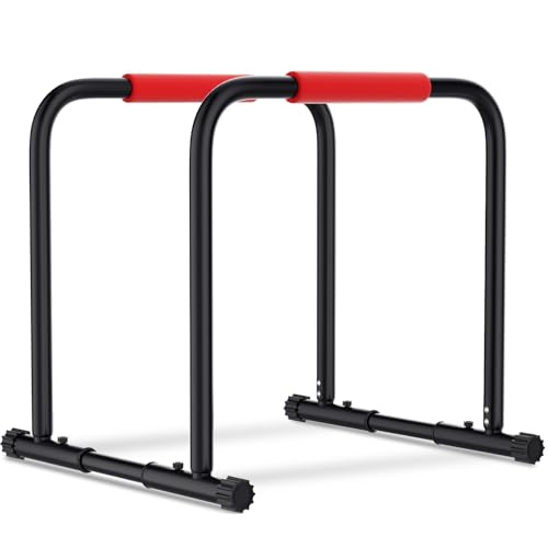 Heavy-Duty Adjustable Dip Bar Station for Home Gym - 1100 lb Capacity