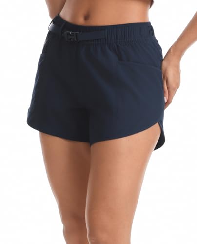Women’s Quick Dry Hiking Shorts with Pockets - Dark Blue, XL