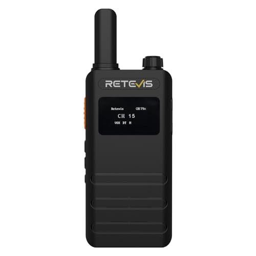 Retevis B3S Walkie Talkies,Portable Two-Way Radios with LCD Screen,Emergency Alarm,1620mAh Battery, Handsfree Walkie Talkie for Family Outdoor Trip (2 Pack)