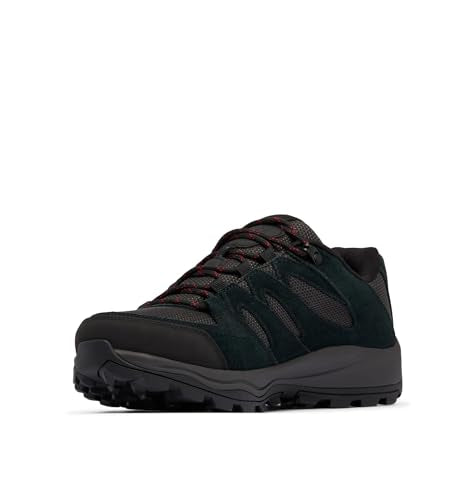 Columbia Mens Waterproof Redmond IV Hiking Shoes - Black/Mountain Red, Size 10.5
