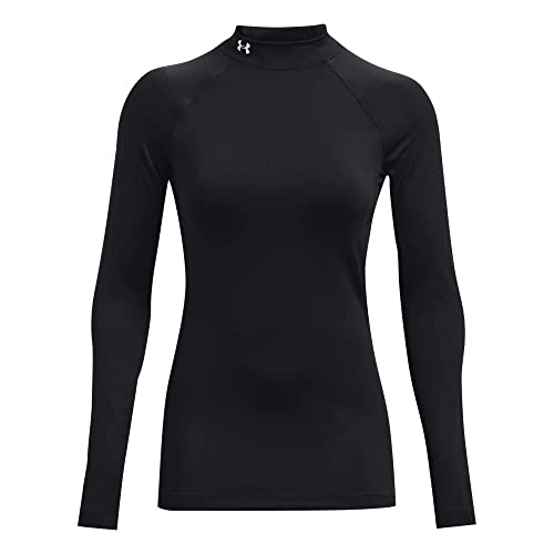 Under Armour Women's Authentics Mock Neck T-Shirt - Medium Black & White