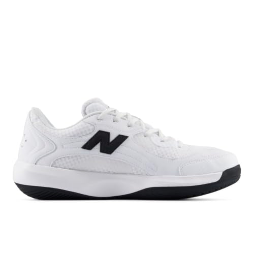 New Balance Mens 696v7 Tennis Shoes White Black 9 X-Wide Breathable Lightweight