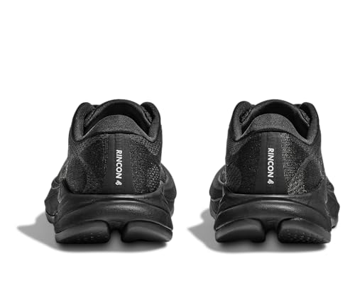 Hoka Womens Rincon 4 Running Shoes 9.5 Black/Black Lightweight Cushion