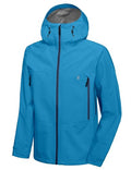 Men's Waterproof Rain Jacket - High-Performance 3L Hard Shell, Blue XL