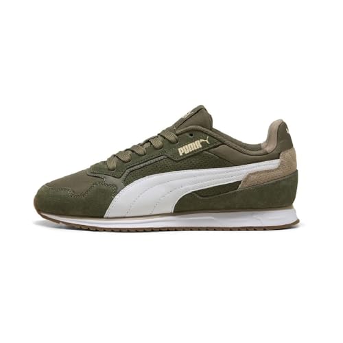 Puma Men's St Miler Sneakers 10.5 Loden Green-White-Gum Retro Athletic Shoes