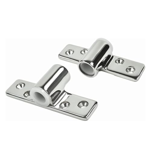 Top Mount 316 Stainless Steel Rowlock Oarlock Socket Set for Boats - 2 Pcs