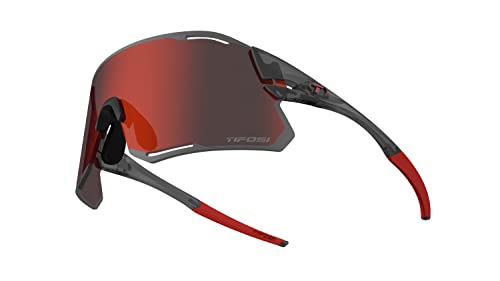 Tifosi Rail Race Rimless Cycling & Baseball Shield Satin Vapor (Clarion Red/Clear)