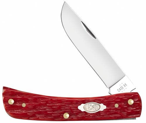 Case XX SOD BUSTER JR Pocket Knife Dark Red Bone 3 5/8 Inch Closed