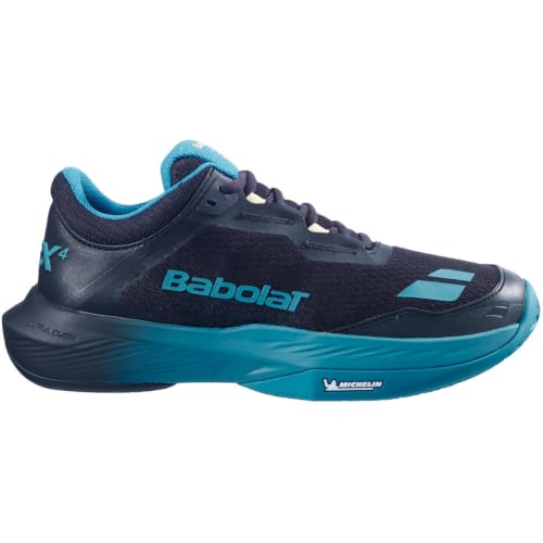 Babolat Men's SFX4 All Court Tennis Shoes 10.5 Black Blue - Wide Fit, Comfortable Performance