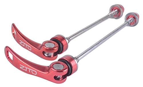 Zsling 1 Pair Bicycle Skewers Ultralight Quick Release Skewers Front Rear Set 110/135 mm for MTB Road Bike Black