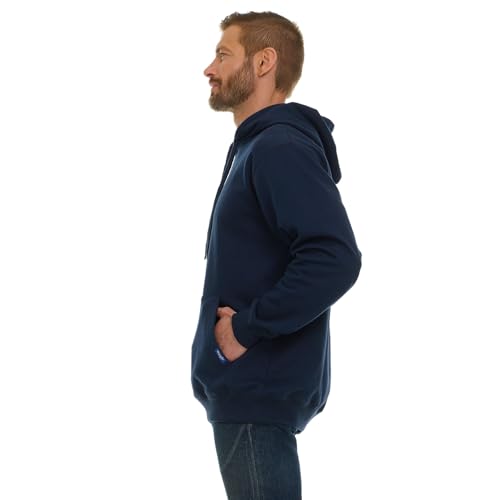 Wrangler Big & Tall Men's Navy Heavyweight Fleece Pullover Hoodie 3X Tall