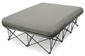 KAMPKEEPER Queen Size Camping Cot with Air Mattress - Grey, No Pump
