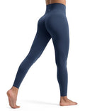 ENERBLOOM Yoga Leggings for Women Hidden Scrunch 25/28 Inches - Navy Blue, Small