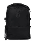 Water-Repellent Nylon Laptop & Gym Backpack - Black, 17x11x7 Inches (Variation: Black)