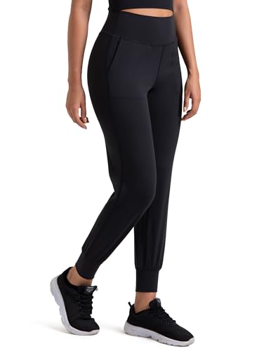 Colorfulkoala Women's Dreamlux High Waisted Jogger Pants Black Medium Variation