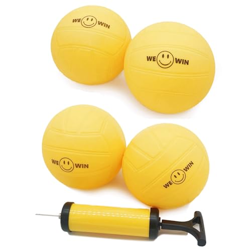 Oversize Water Polo Replacement Balls 6-Inch XL Pack with Pump - Yellow