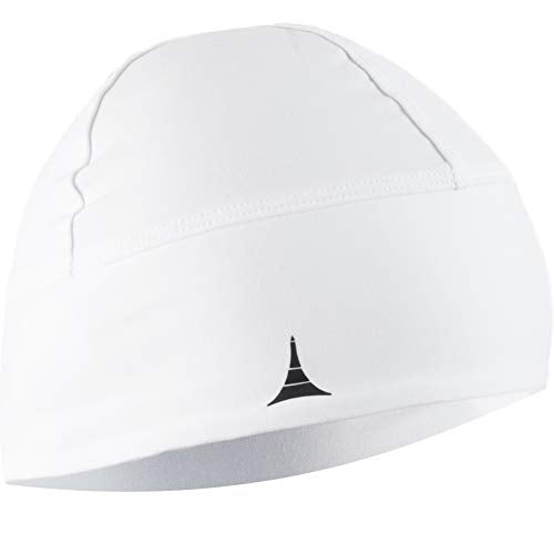 One Size White Skull Cap Helmet Liner Running Beanie - Thermal & Moisture Wicking