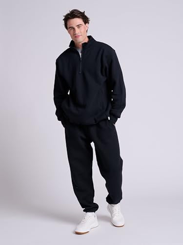 Russell Athletic Men's Dri Power Fleece Sweatpants with Pockets - Relaxed Fit, Elastic Bottom, Medium, 1 Pack - Black