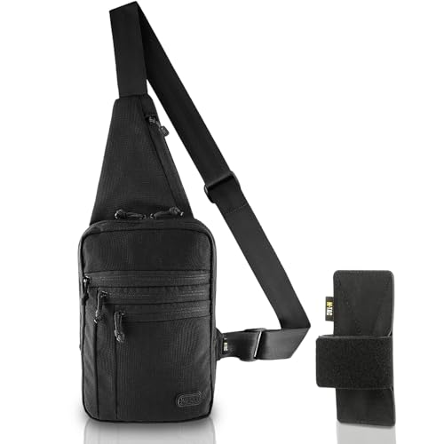 M-Tac Elite Black CCW Sling Bag for Men & Women - Tactical Concealed Carry