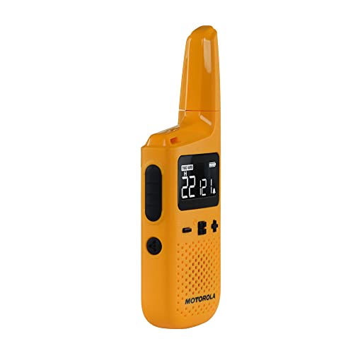 Motorola Solutions T380 Two-Way Radio 22 Channels, 25 Mile Range, Rechargeable, 2 Pack, Yellow