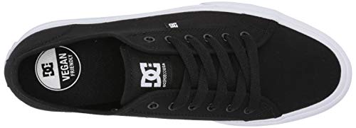 DC mens Manual Skate Shoe, Black/White, 10.5 US