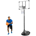 Portable Basketball Hoop System with Adjustable Height, 32-In Shatterproof Backboard - White