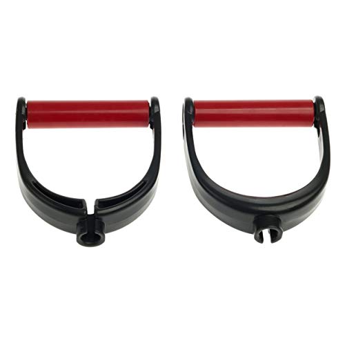 Resistance Cable Handles for Full-Body Workout and Rehabilitation - Black/Red
