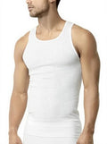 Men's X-Large Cotton Ribbed Tank Top Undershirt 3-Pack - White