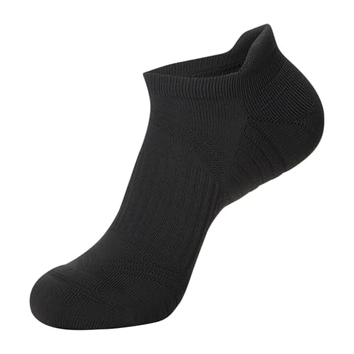 Hanes Men's Cushioned Ankle Socks Pack - Black Heel Shield, Size 6-12, Moisture-Wicking & Impact Zone Support
