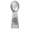 Large 16 Inch Silver Decade Awards Fantasy Football Champion Trophy with Custom Engraved Plate
