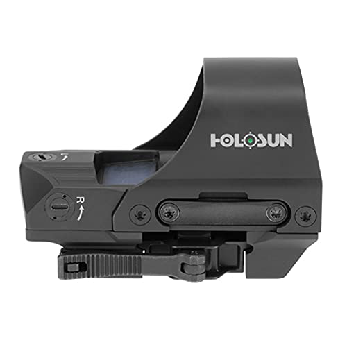 Holosun 510C Multi-Reticle Reflex Sight - Black, Green Reticle, Solar FailSafe, Shake Awake, 2 MOA Dot & 65 MOA Circle