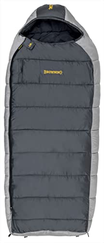 Oversize 30°F Insulated Hooded Rectangle Sleeping Bag Charcoal/Gray