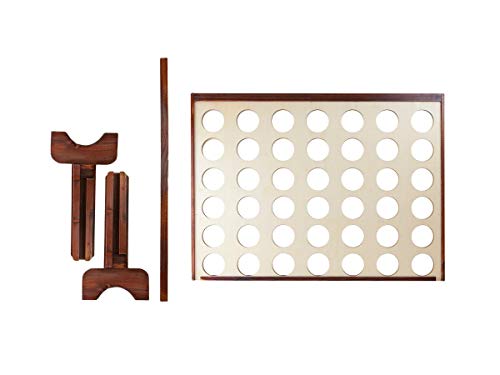 Giant Four-in-a-Row Lawn Game - Outdoor Wooden Family Game for Camping & Tailgating