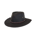 Unisex Western Oilskin Hat - Large Brown Waterproof Breathable Cotton - Outback Trading