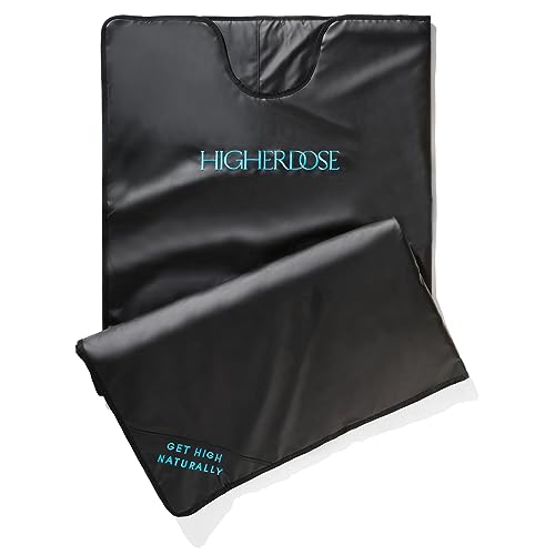 HigherDOSE Infrared Sauna Blanket with Low EMF, 9 Temperature Levels, Portable Home Spa