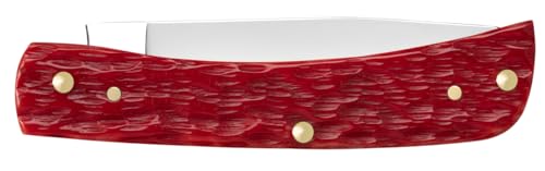 Case XX SOD BUSTER JR Pocket Knife Dark Red Bone 3 5/8 Inch Closed