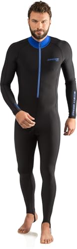 Adult Full Wetsuit for Water Sports - Large Black Blue UV Protection