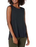 Women's Relaxed Cotton Workout Tank Top - Plus Size X-Large Black