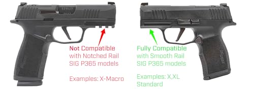 Rechargeable Tactical Gun Light with Red Laser for SIG SAUER P365 - 300 Lumens