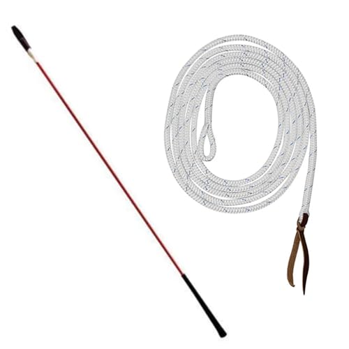 Equestrian Carrot Stick & 6-Foot Savvy String Training Set for Horse Handling