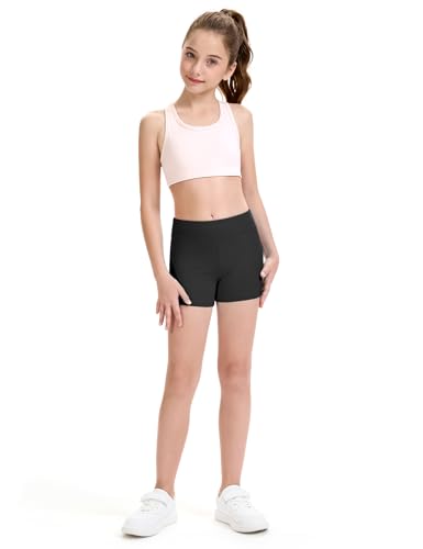 Girls Athletic Shorts 3-Pack for Kids 11-12 Years Black Gymnastics Cheer Sportswear Variation of This Listing